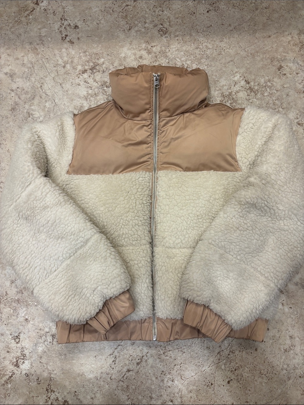 Abercrombie and Fitch Sherpa Puffer Jacket